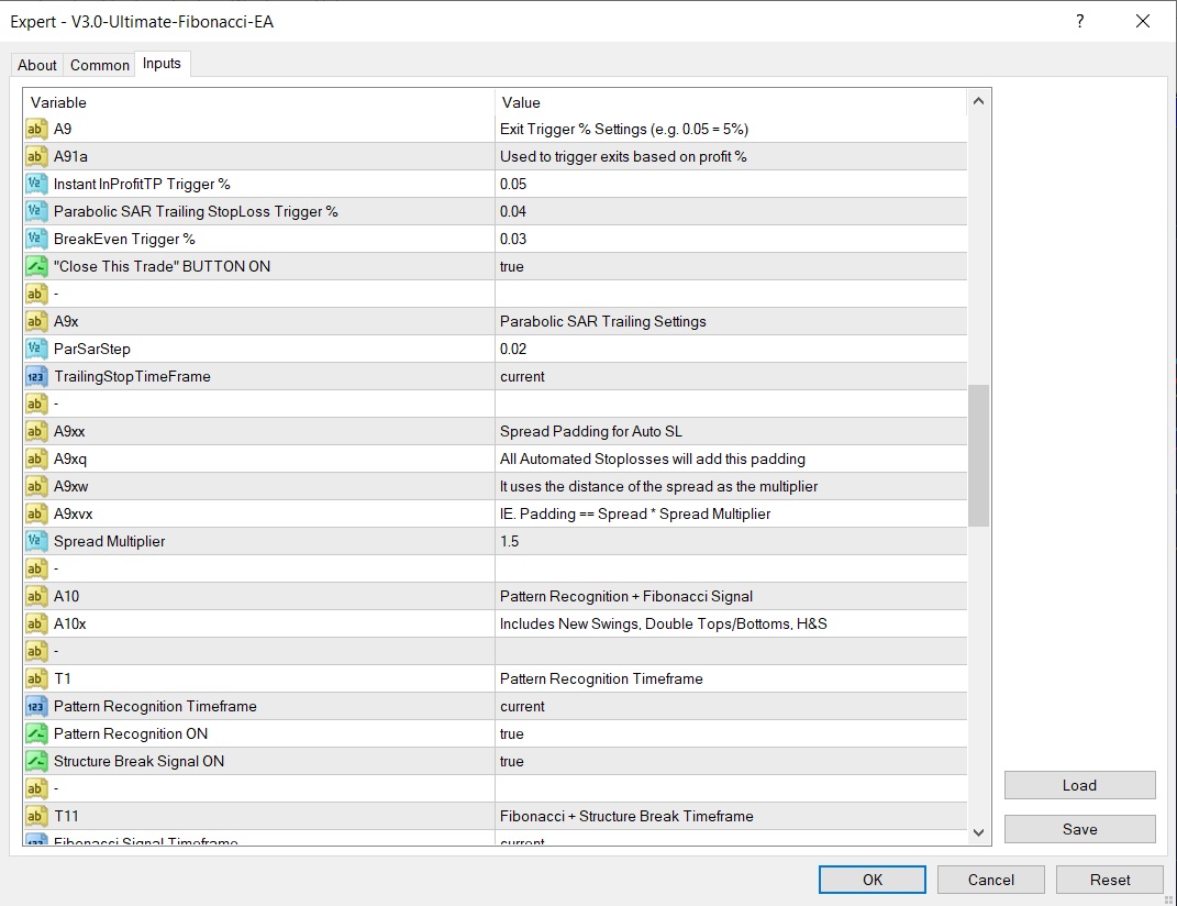 Ultimate Fibonacci Settings 3