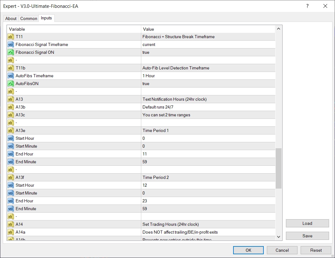 Ultimate Fibonacci Settings 4